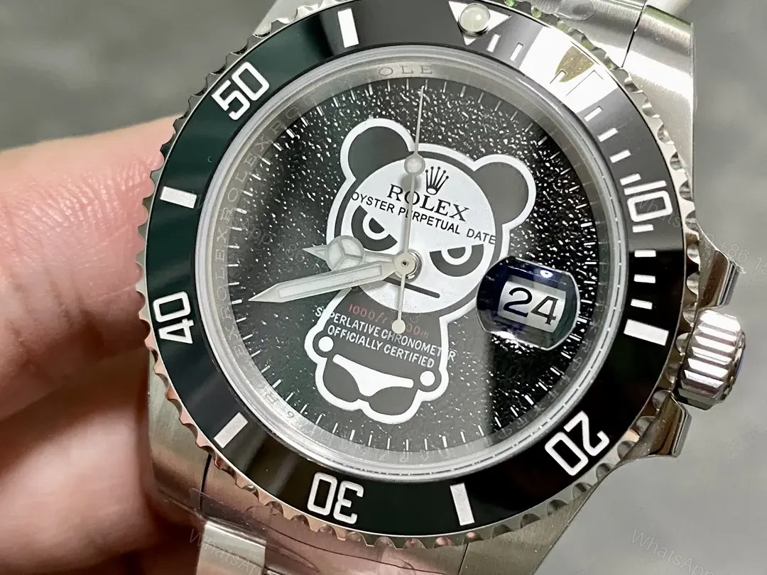 View 3 of Best Rolex Blaken Panda Water Ghost replica 40MM Silver Oyster Bracelet Edition RG-BLAKEN-PANDA-WATERGHOST-OYSTER-40
