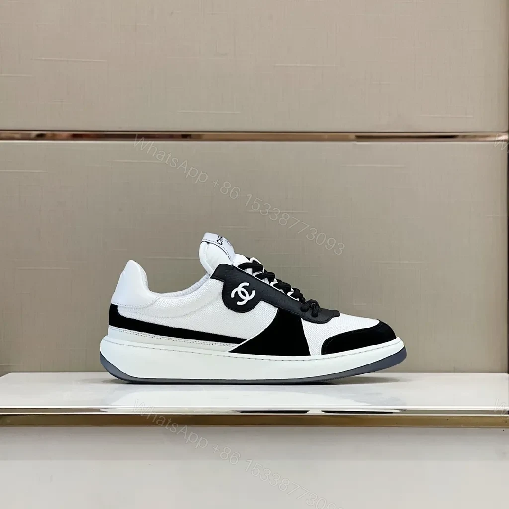 View 6 of Black & White Mesh-Suede Sneaker: Everyday Luxury Comfort