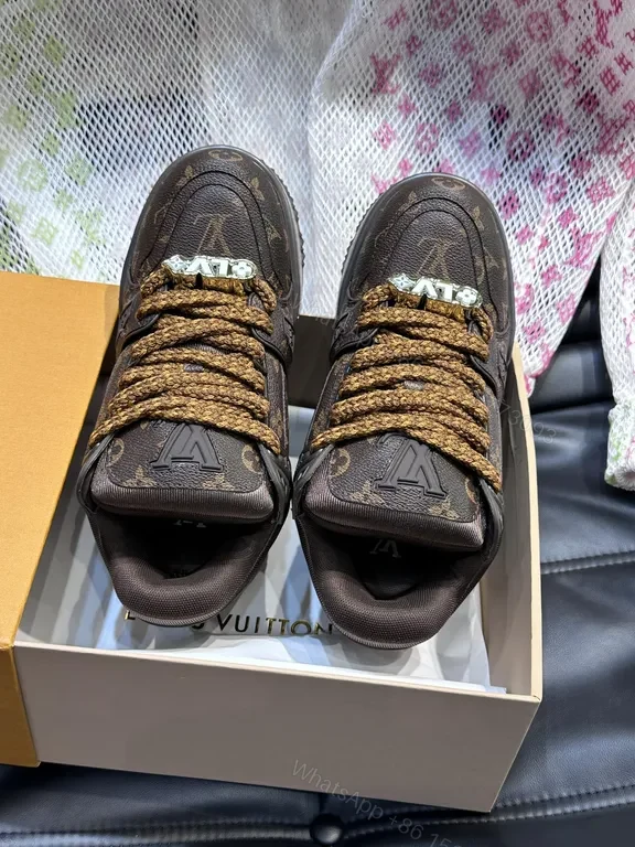 View 4 of Bold LV Monogram Textured Boots with Luxe Lacing