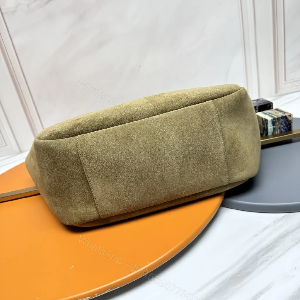 View 2 of Soft Suede Tote: Everyday Luxe, Gold Charm Tote Bag