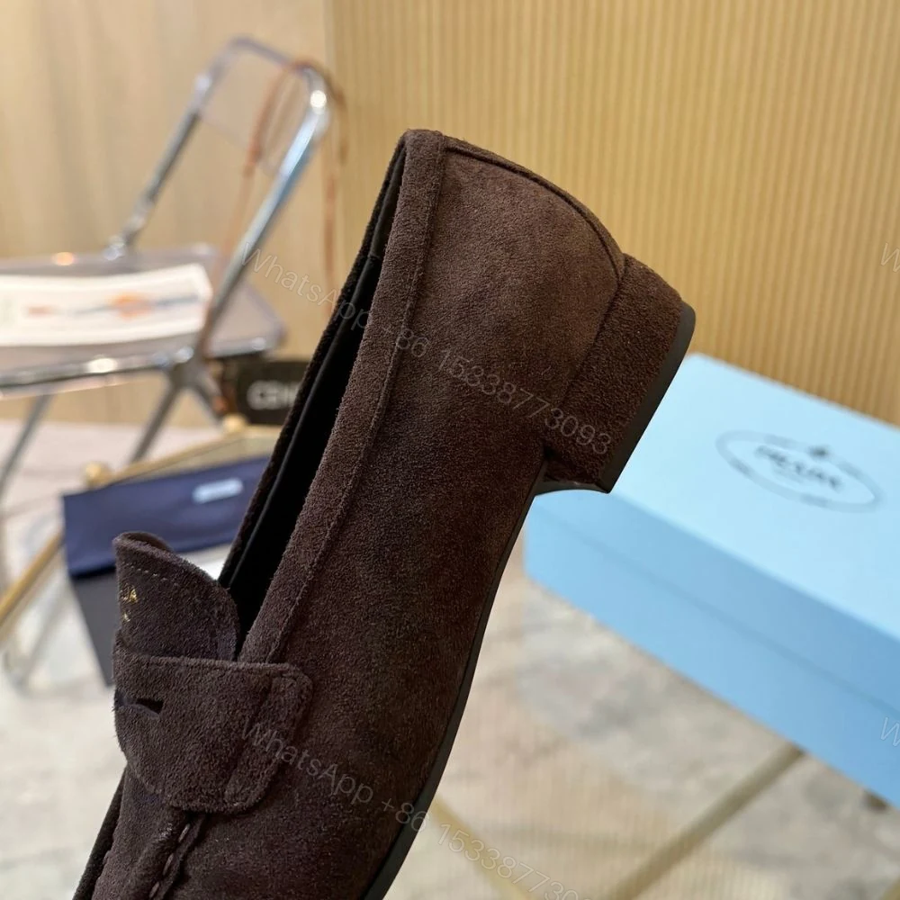 View 9 of Prada Suede Loafers Dark Brown 1D175O 008 F0003 F 020