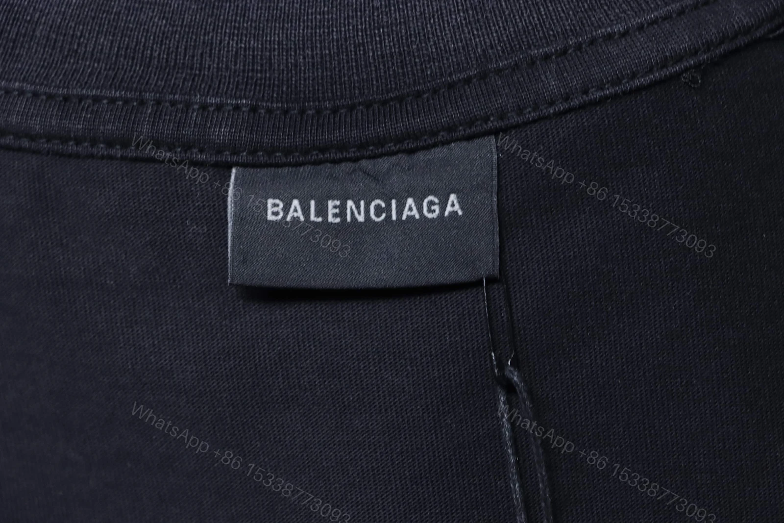 View 5 of Balenciaga Clothes Vintage Washed Short Sleeve T-shirt with Los Angeles Night Cityscape Print