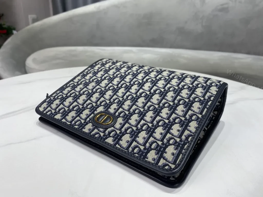 View 9 of Dior-Style Monogram Wallet on Chain: Elegant Everyday Versatility