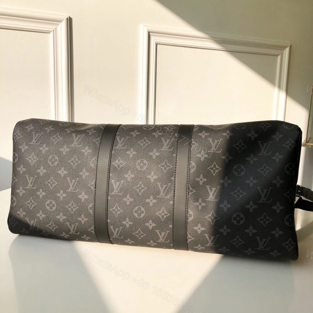 View 4 of Louis Vuitton Keepall Bandouliere 55 Monogram Eclipse Canvas 55cm LV M40605