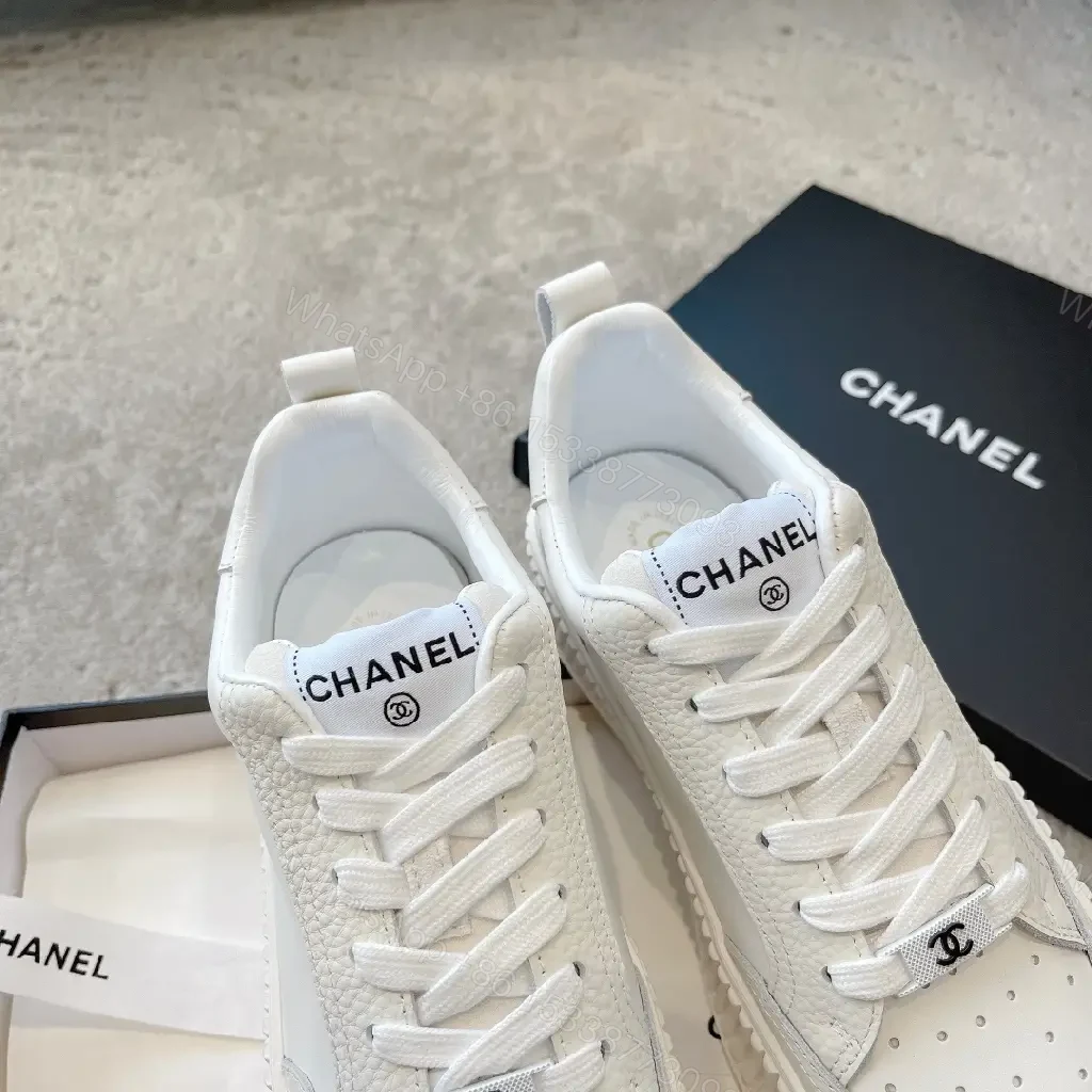 View 6 of Minimalist White Platform Sneakers with Subtle Accents