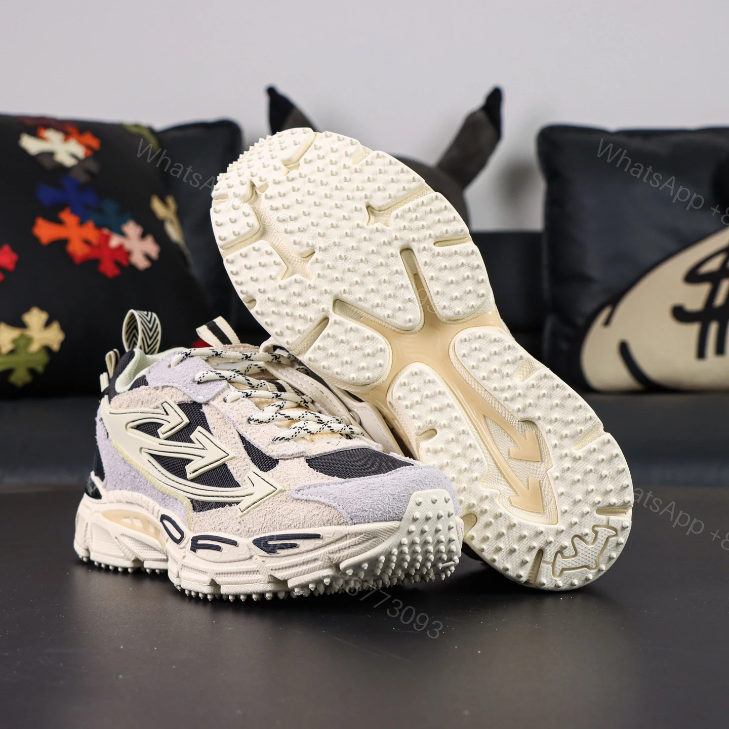 View 3 of Off White Be Right Back Beige Reps