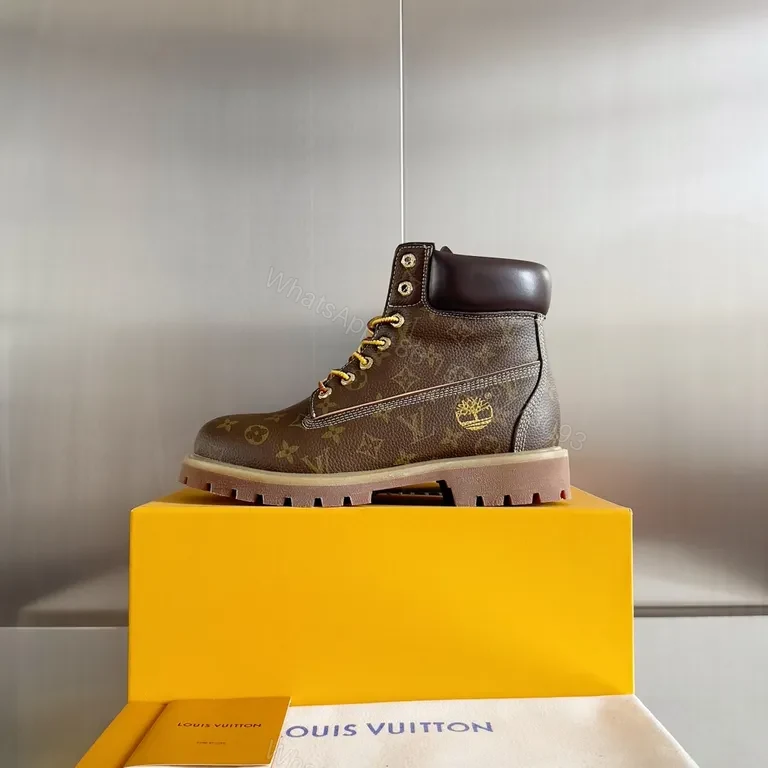 View 8 of Patterned Leather Boots with LV Hardware â€” Monogram Luxe Boots