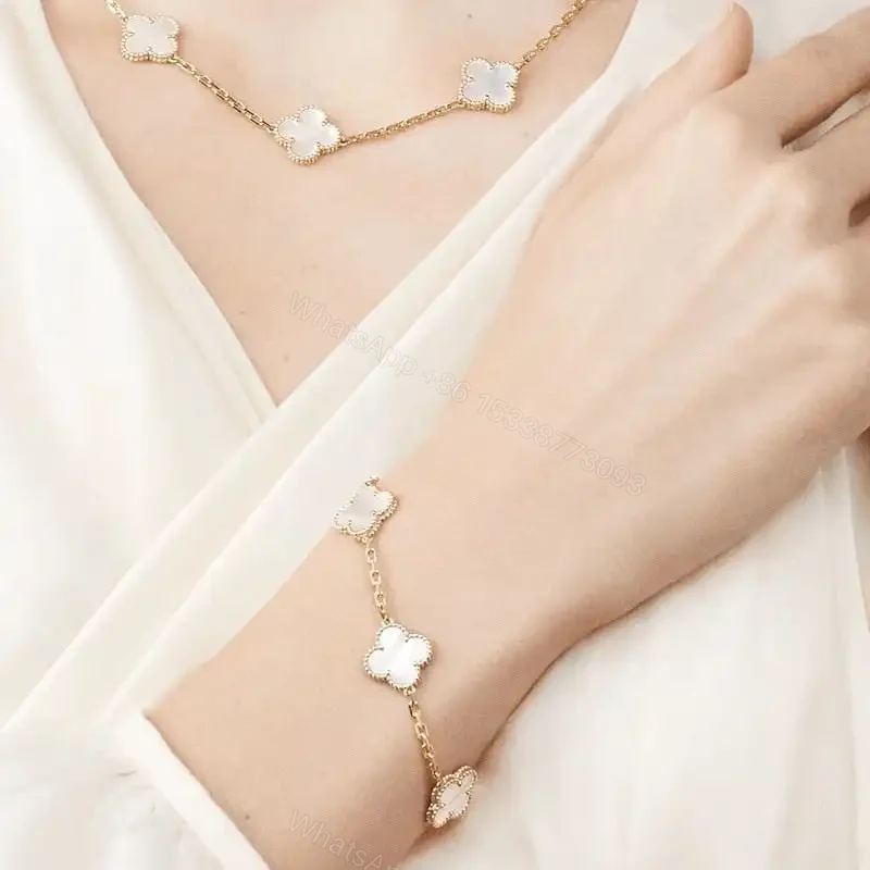 View 11 of 高仿首飾VanCleef&Arpels*RF41800貝母黃金手鏈