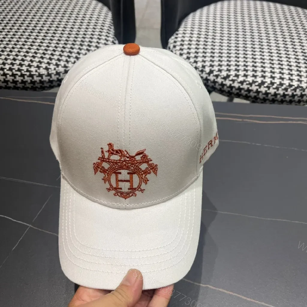 View 4 of White Cap with Red Crest – Structured Everyday Luxury Cap