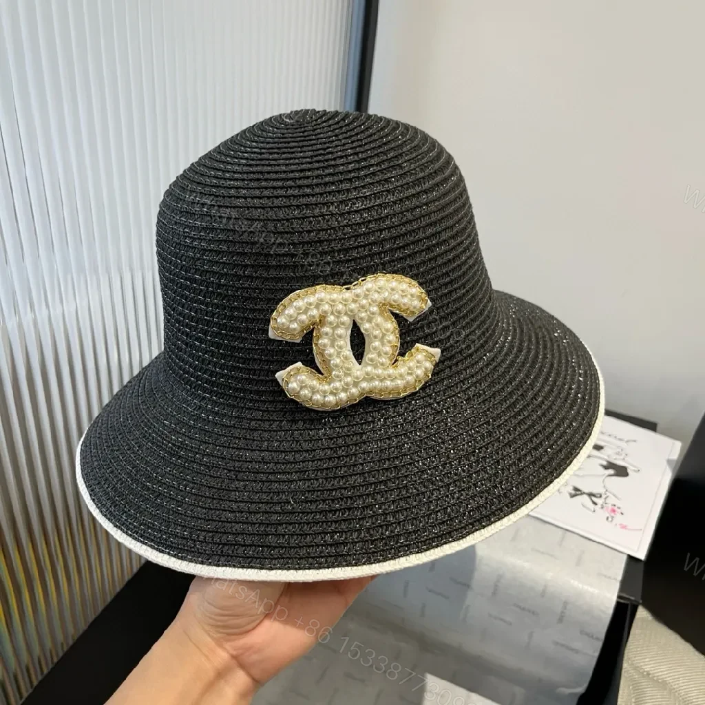 View 6 of Black Pearl-Embellished Bucket Hat with Luxe Logo