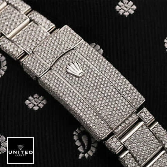 View 3 of Rolex Datejust White Gold Diamond Dial Iced out 116624 Replica