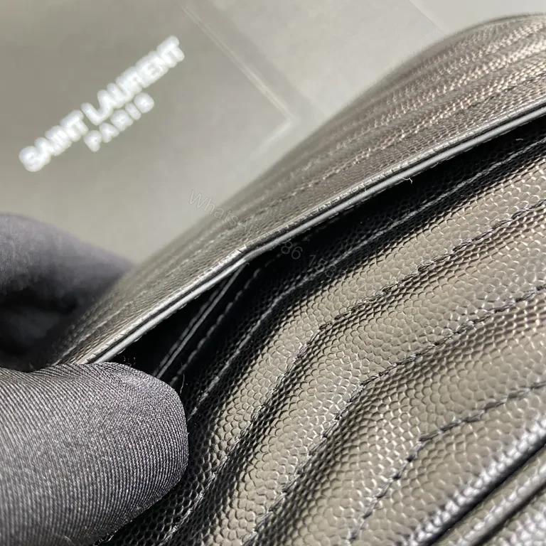 View 7 of Structured Quilted Calfskin Crossbody â€” YSL Monogram, City-Ready Crossbody Bag