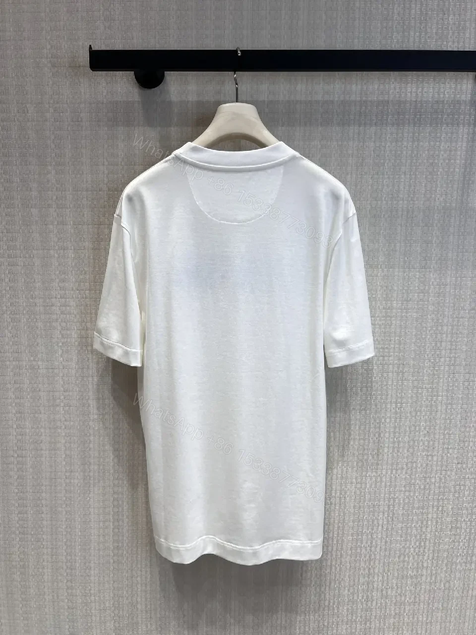 View 4 of Minimalist White Tee with Bold Embroidery: Everyday Luxe Tee