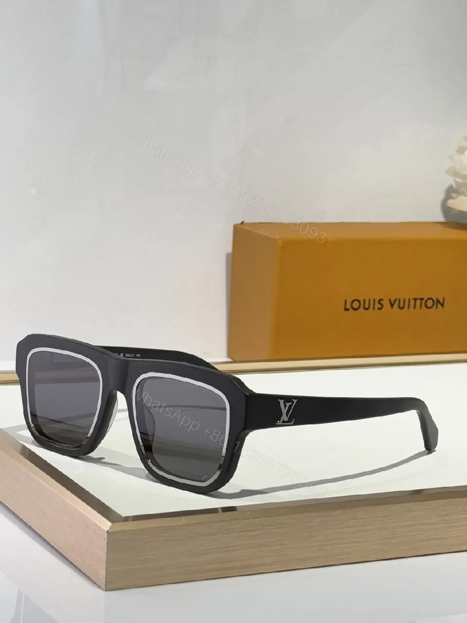 Bold Acetate Sunglasses Square Luxe UV400 Polarized — view 1