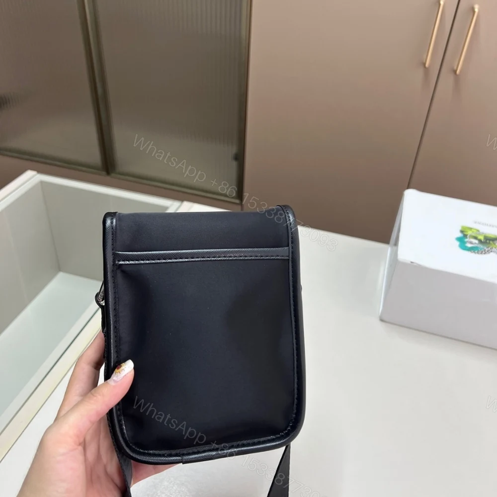 View 5 of PRADA RE NYLON AND SAFFIANO SHOULDER BAG BLACK 17CM
