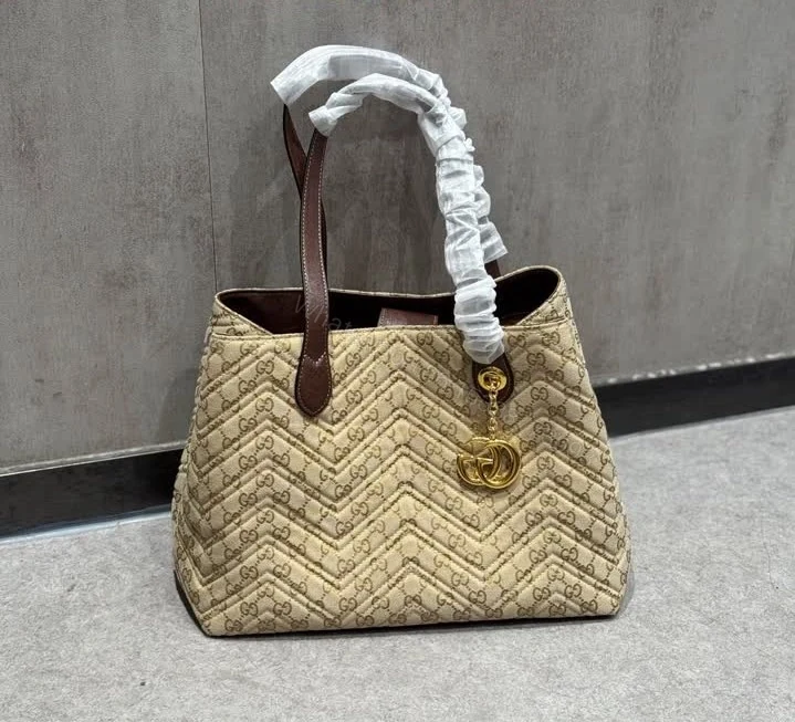 View 4 of Gucci AAAA GG Marmont Large Tote Bag 855392