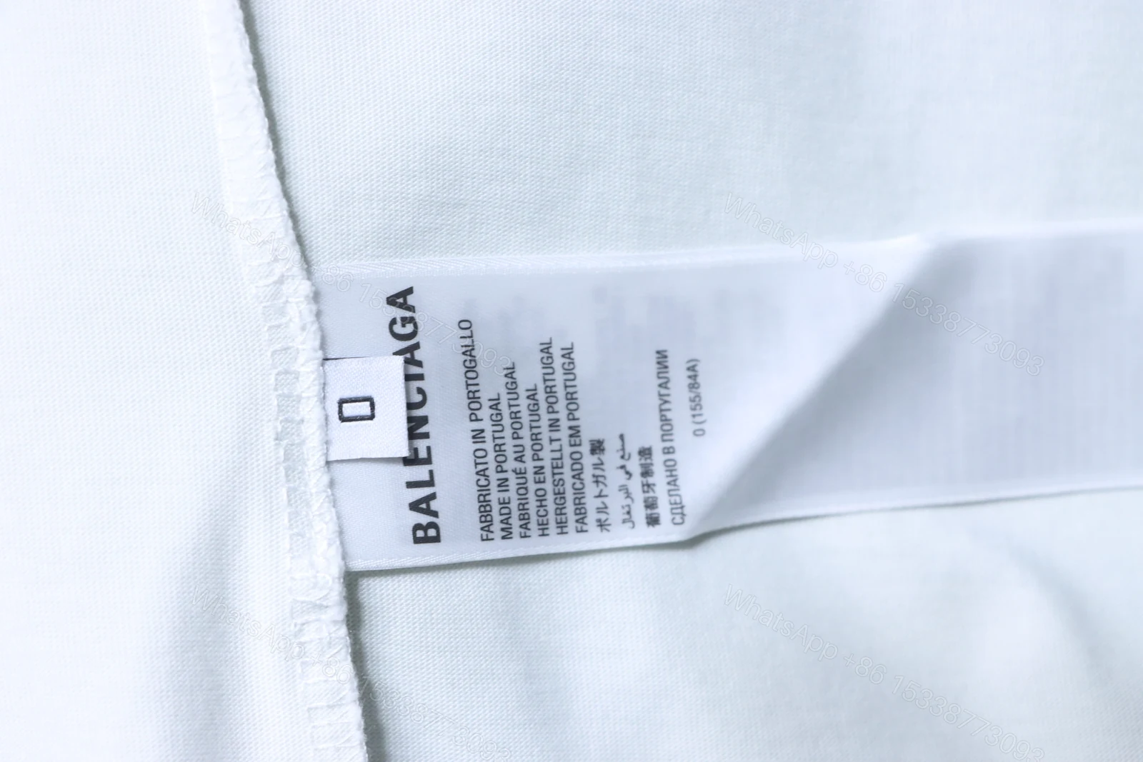 View 5 of Balenciaga Clothes 25SS Red American Graffiti Letter Tape Short Sleeve T-shirt white