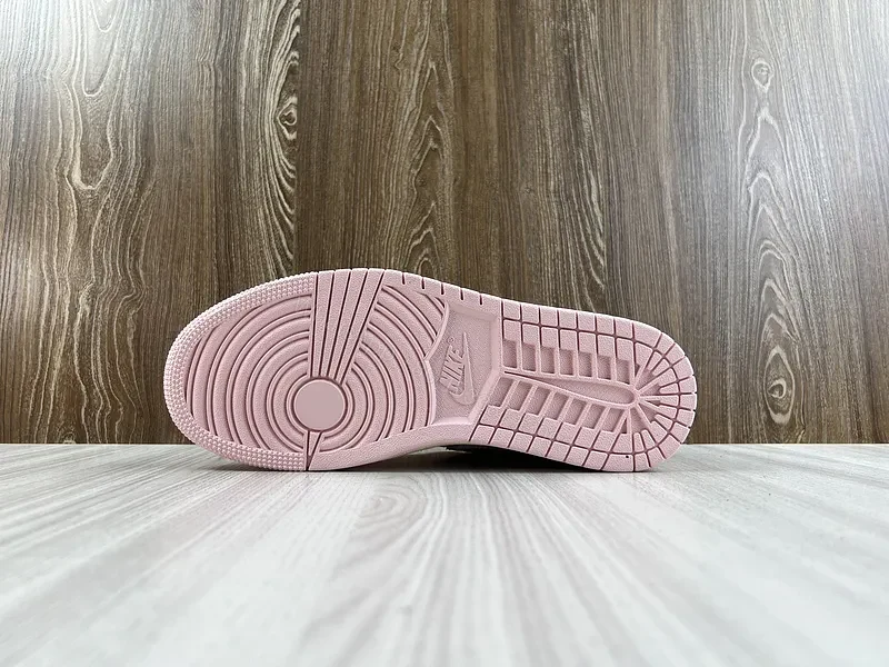 View 10 of Chic Hybrid High-Top Sneakers: Soft Pink & Gray Leather