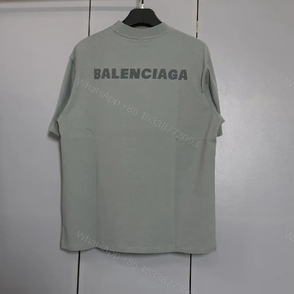 View 2 of Mint Green Minimalist Tee: Soft-Cotton, Refined Logo, Everyday Luxury