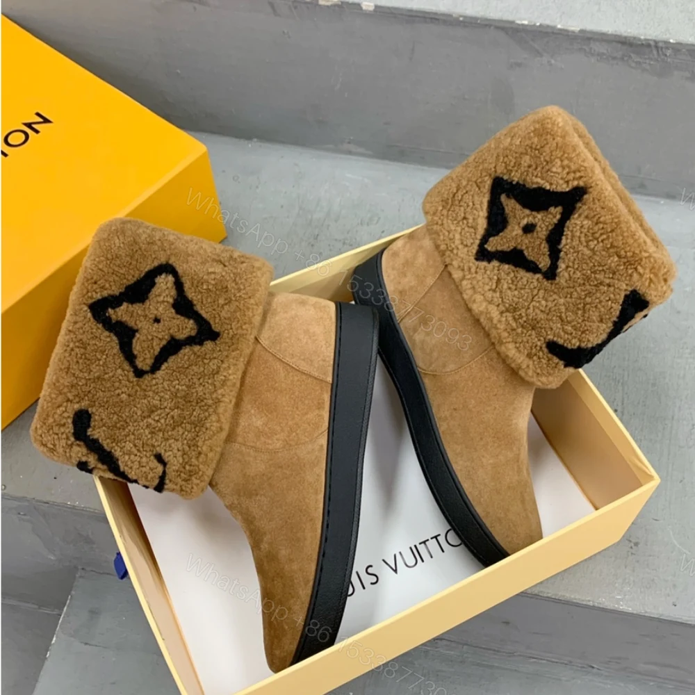View 4 of LOUIS VUITTON SNOWDROP FLAT ANKLE BOOT BROWN