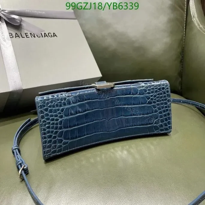 View 4 of Balenciaga Replica Hourglass Small Blue Chic Bag YB6339