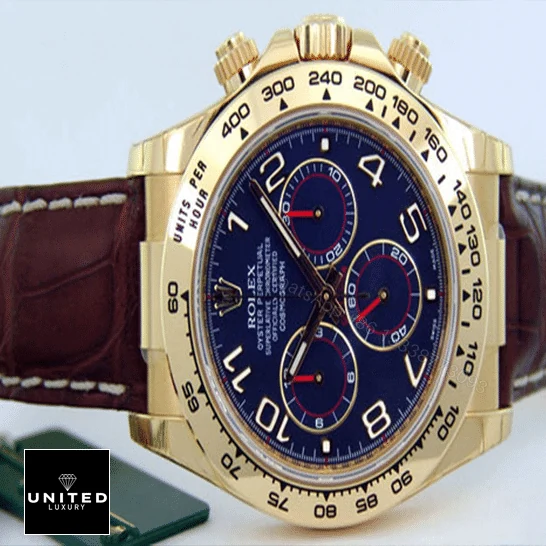 View 6 of Rolex Daytona Cosmograph 116518 Blur Dial Replica