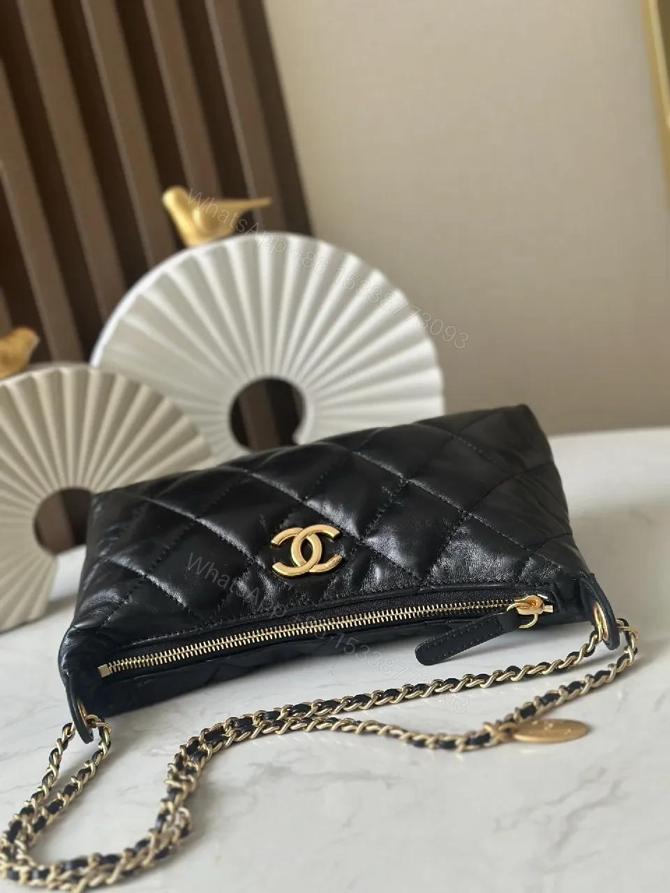 View 4 of Quilted Black Leather Shoulder Bag — Timeless Luxury, Day-to-Night