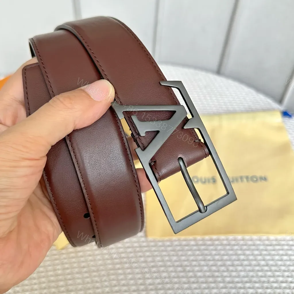 View 4 of Rich Leather Belt with Luxe Signature Buckle