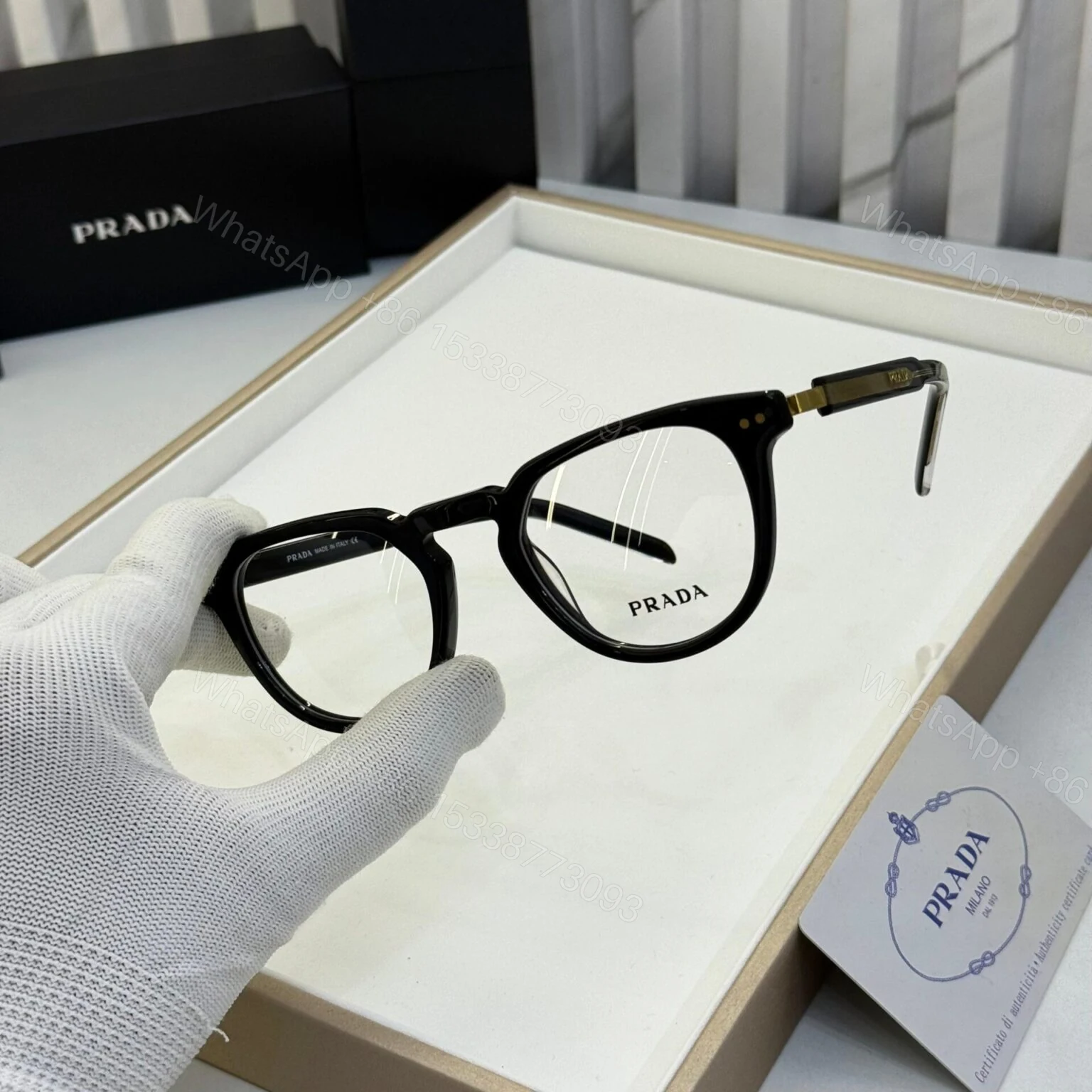 View 2 of Prada Unisex Optical Frame – C09E19 Black – One Size