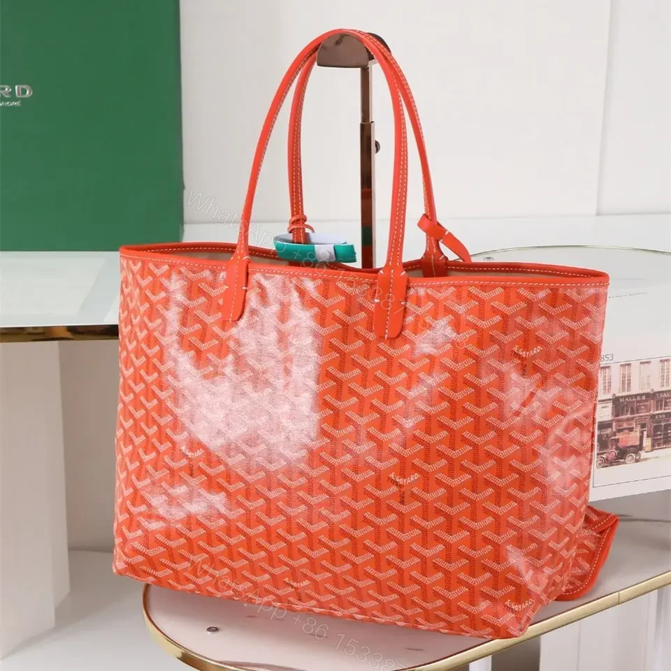 View 2 of 高仿Goyard*STLOUIP8滿印Tote手提袋橙色免檢版小號