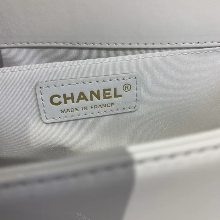 View 3 of Chanel-Style Quilted White Leather Bag: Modern Luxury