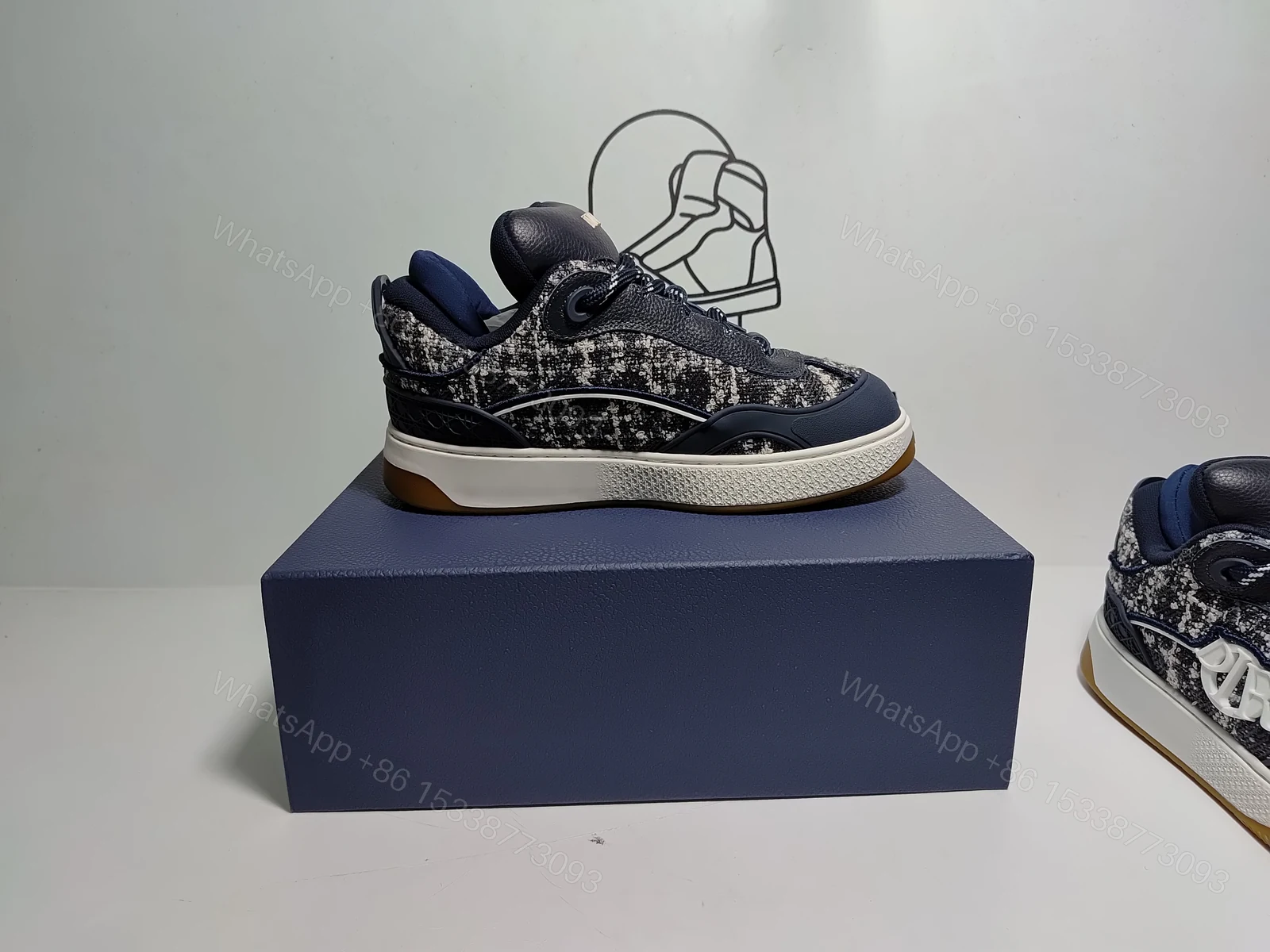 View 13 of Dior B9S Skater Tweed Navy Blue