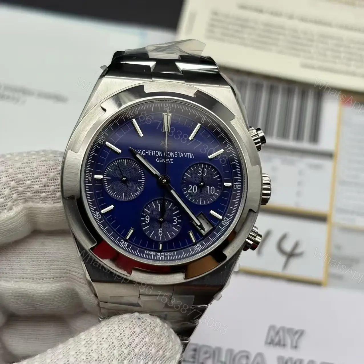 View 5 of Replica vacheron constantin Overseas chronograph 42.50 Stainless steel