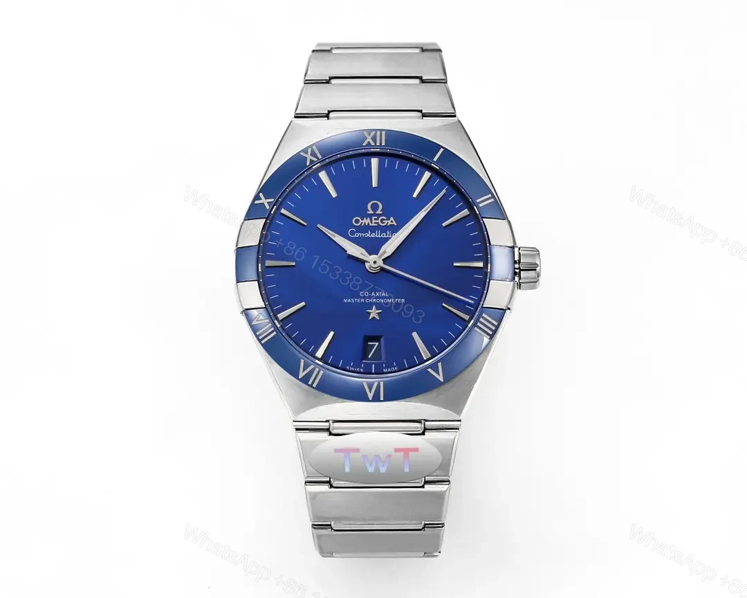 Omega Constellation 5th Generation Star Series Ceramic Bezel Watch Blue Dial 41MM Stainless Steel Case 8900/8901 Co-Axial Movement — view 1