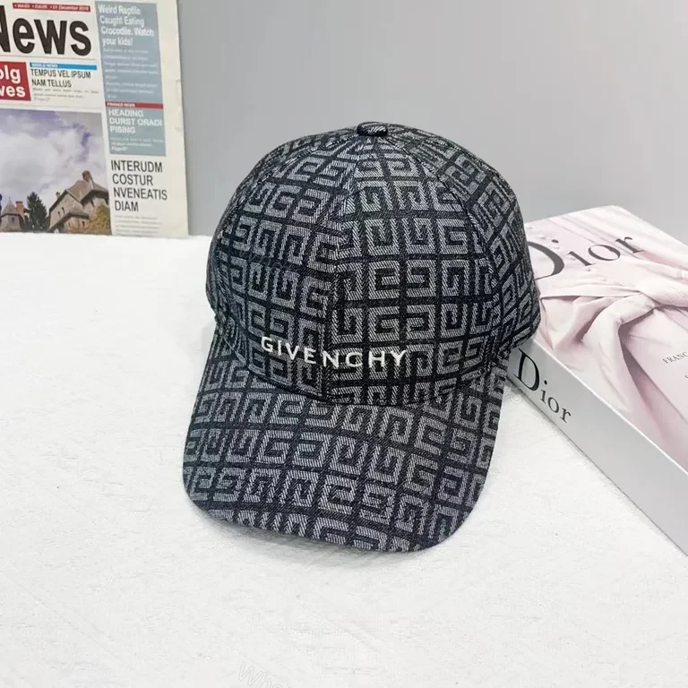 View 2 of Geometric-Givenchy Cap: Luxe Patterned Everyday Hat