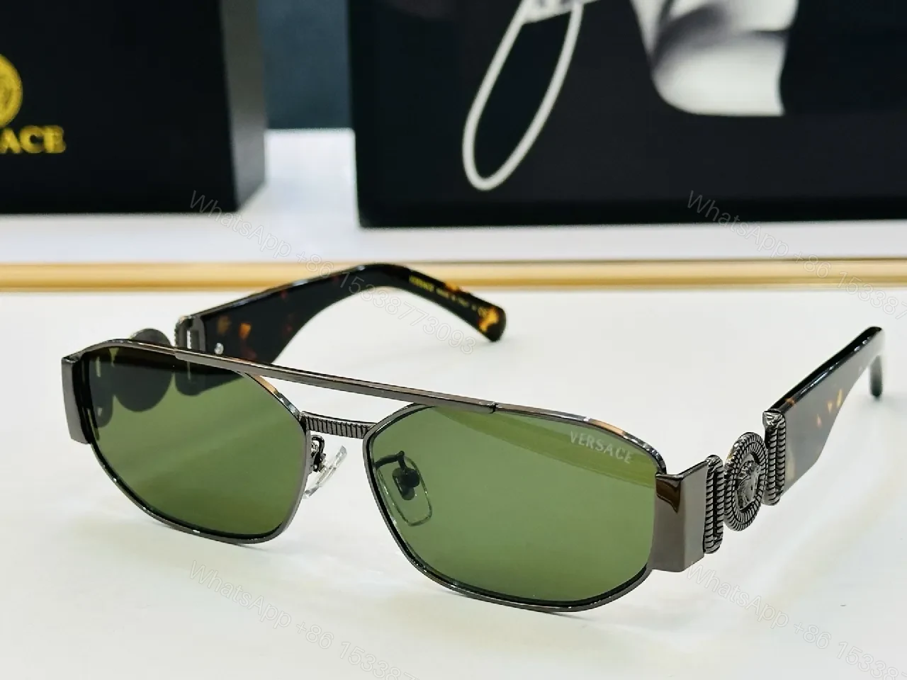 View 3 of Minimalist Metal Sunglasses: Sculpted Temple Detail, Polarized UV Protection