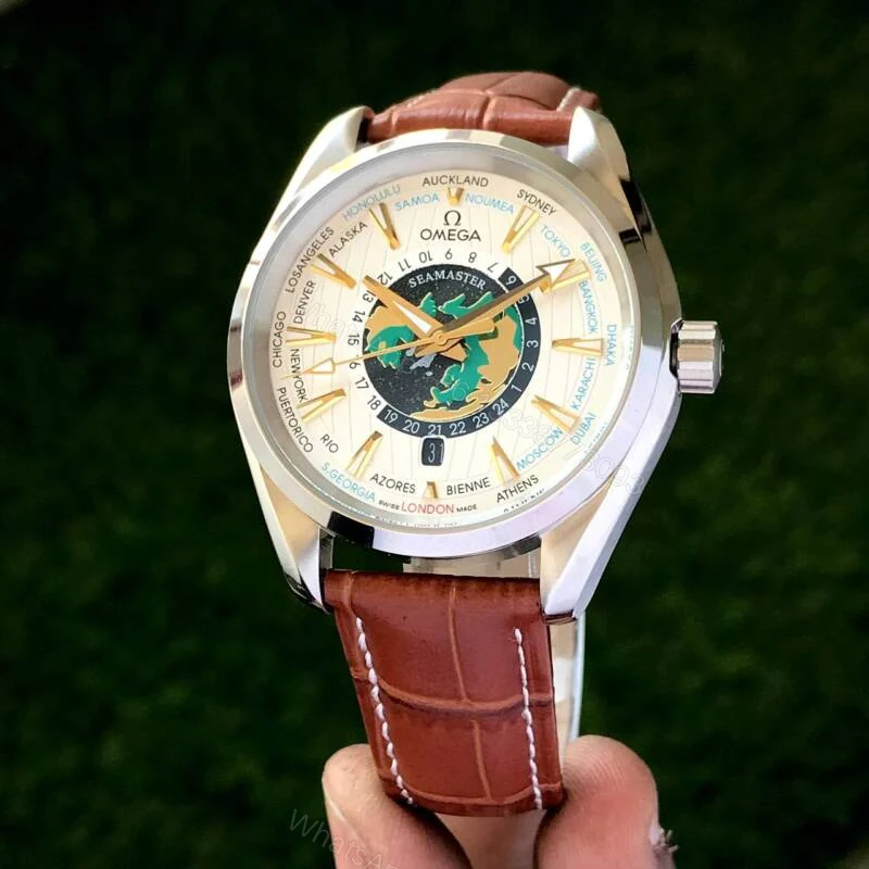 View 3 of Omega Seamaster Co-Axial Aquatera WorldMap White Dial Automatic 40mm