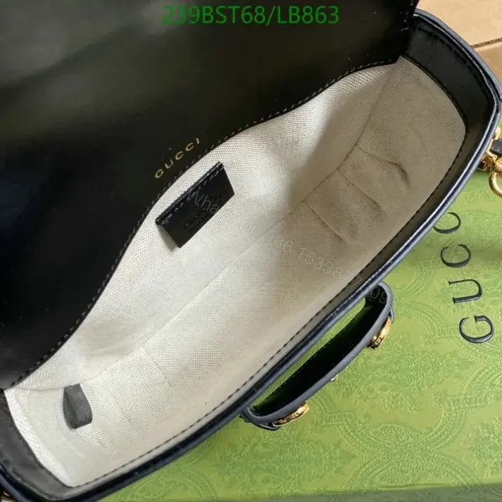View 13 of Stylish Replica Gucci Brown Horsebit 1955 Bag 1:1 LB8635
