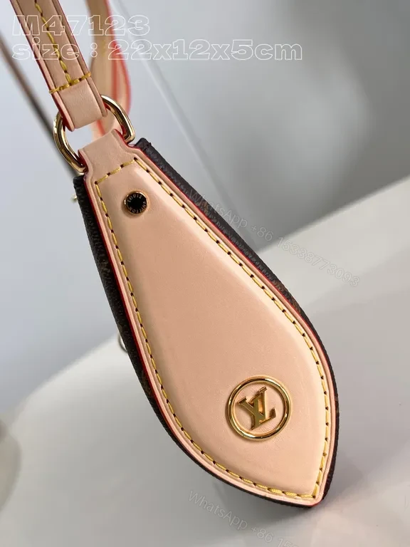 View 8 of Chic Monogram Crossbody: Red Piping, Gold Hardware