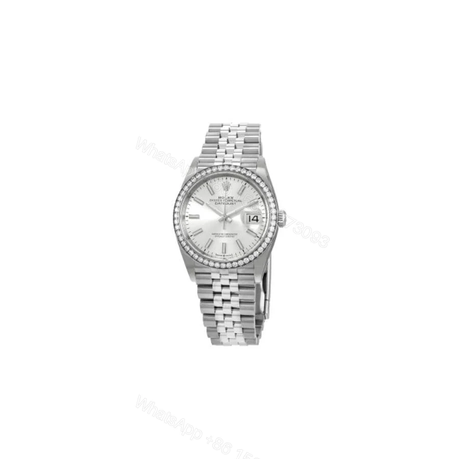 View 2 of Rolex Datejust 116284 Diamond Bezel Silver Dial Super Clone