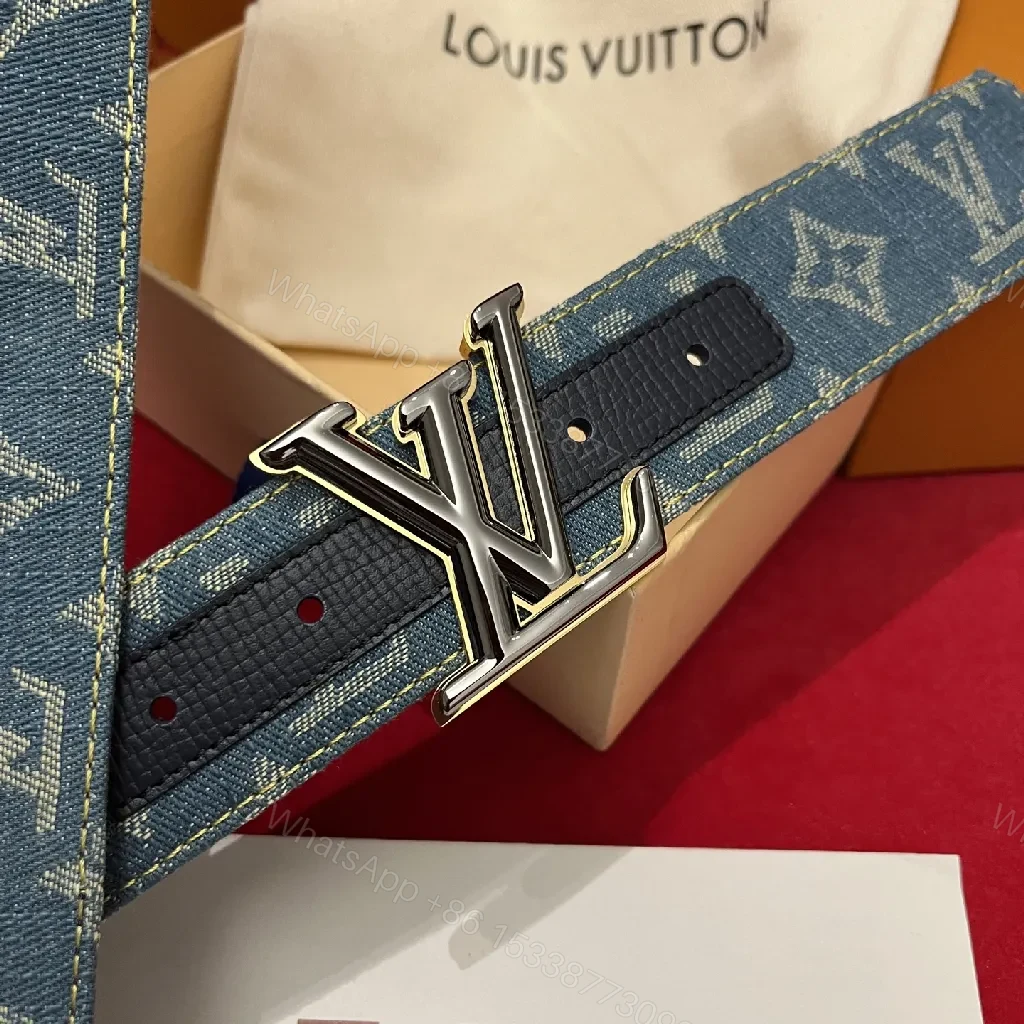 View 5 of Denim Monogram Belt: Modern Luxury, Everyday Versatility