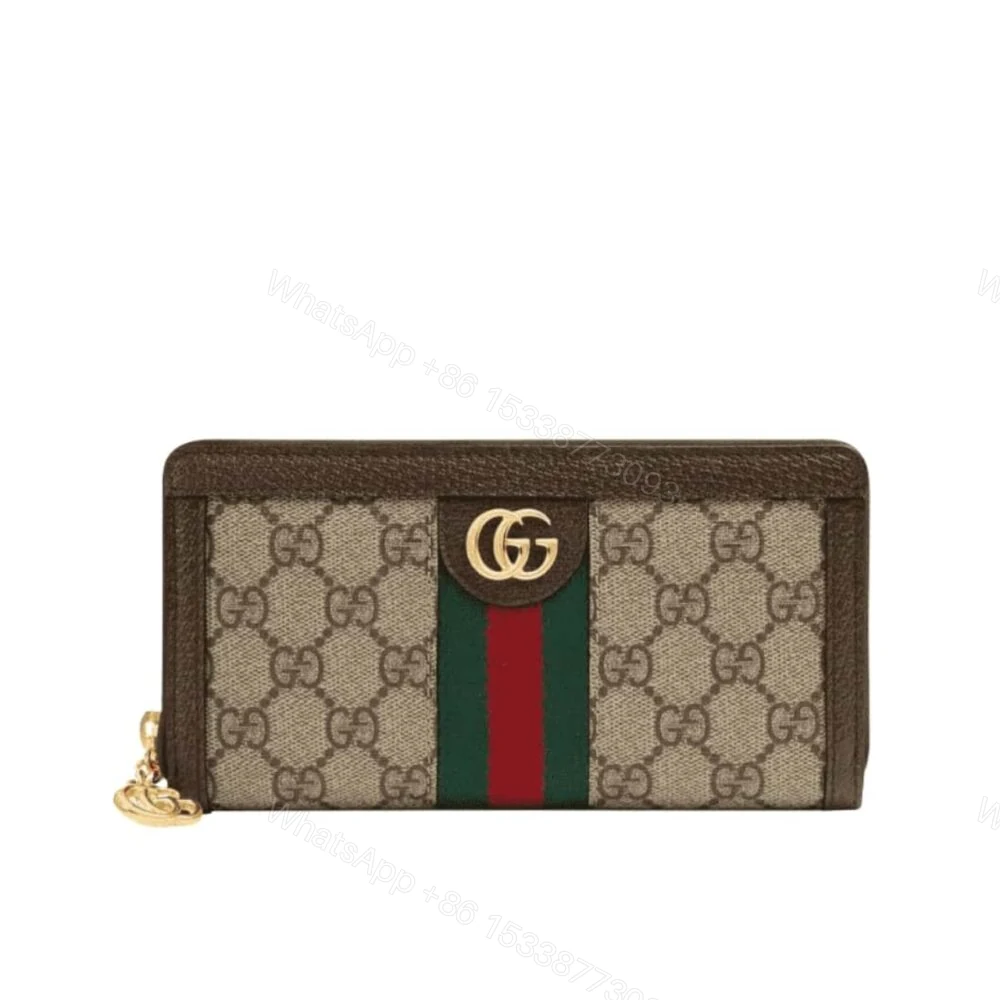 Gucci Ophidia Zip Around Wallet Brown 19Cm 523154 96IWG 8745 — view 1