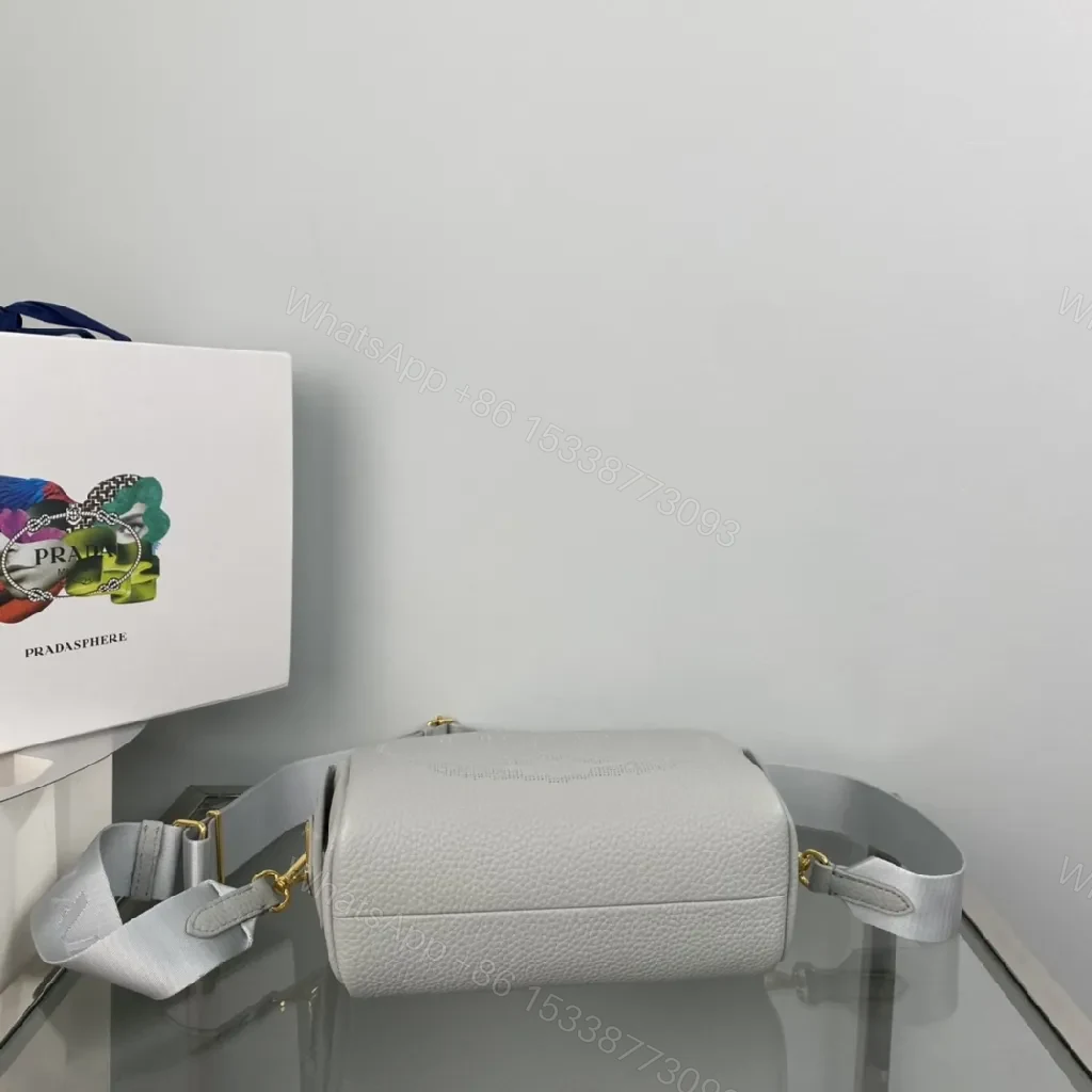 View 6 of Small Structured Crossbody: Luxe Pebbled Leather, Gold Hardware, Compact