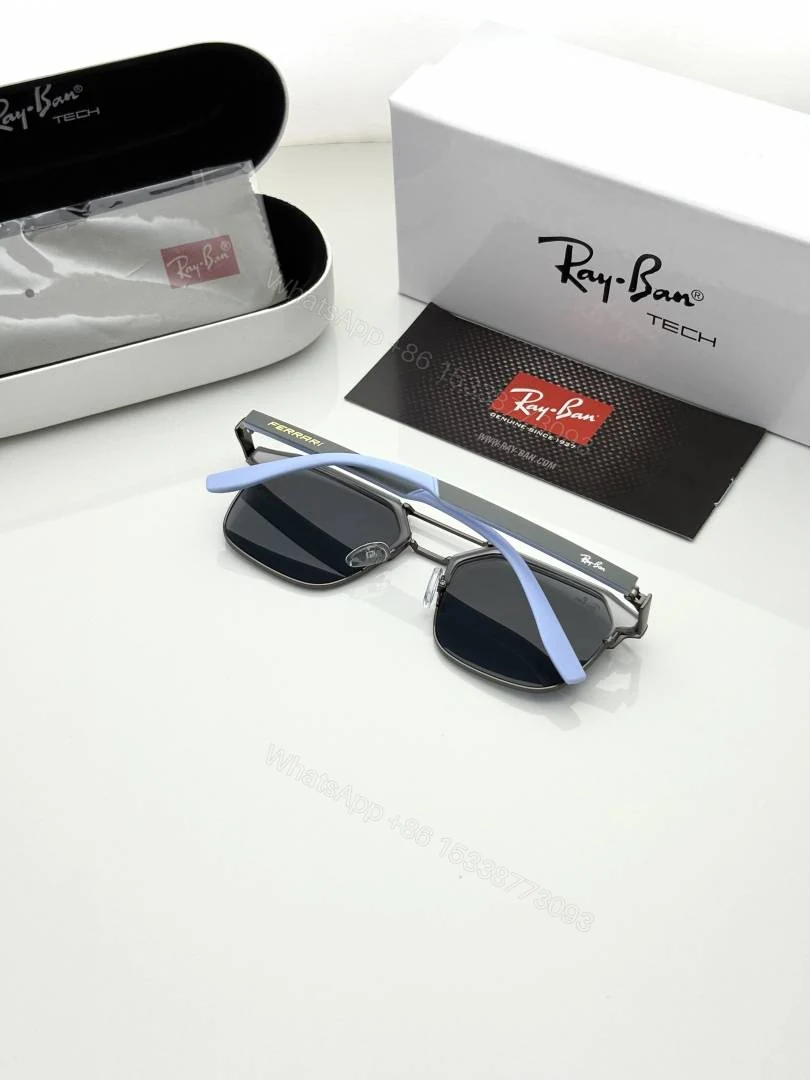 View 4 of First Copy RayBan 04 Grey Black Sunglasses