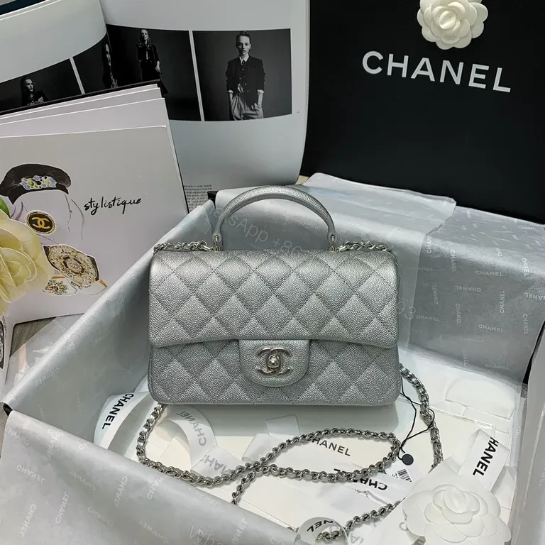 Metallic Quilted Flap Bag â€” Modern Shine, Timeless Craft — view 1