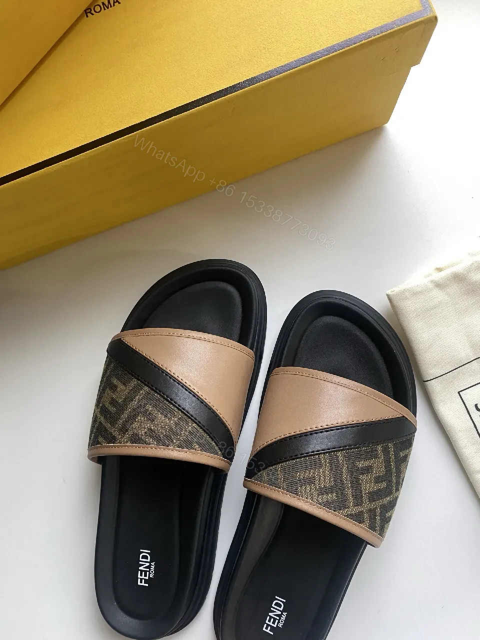 View 7 of Monogram Canvas Slide Sandals: Modern Comfort & Luxe Detailing