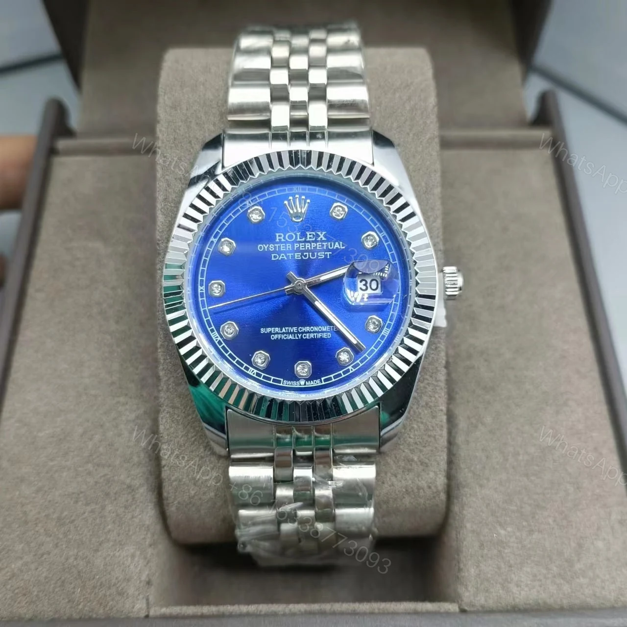 View 2 of Rolex Datejust Navy Blue Watch 41Mm
