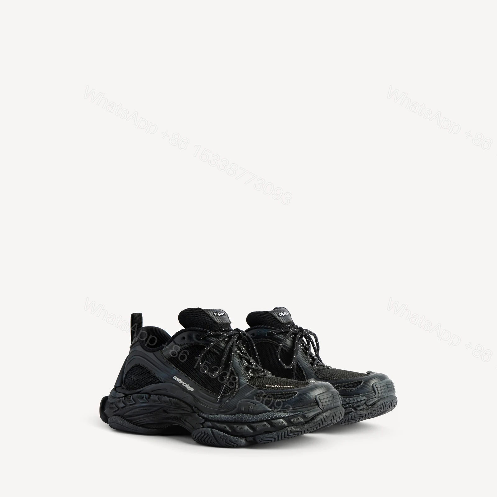 View 2 of Balenciaga RUNNER Triple S.2 Sneaker in Black 865849WTRS21011
