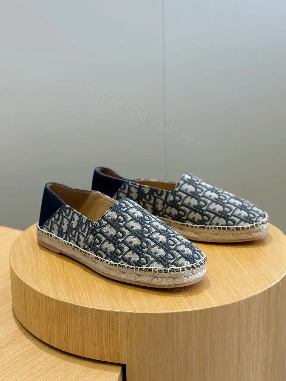View 2 of Monogram Jacquard Espadrille Slip-Ons: Subtle Luxe Comfort