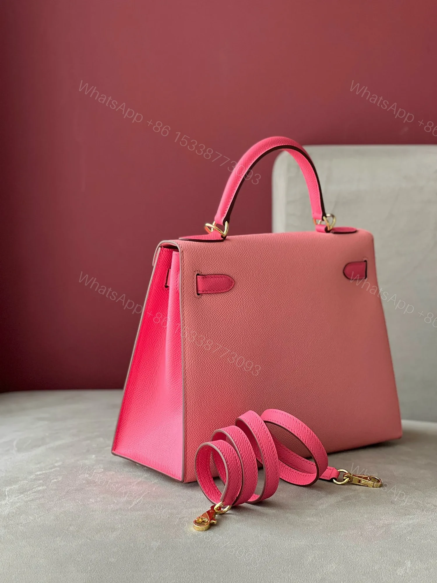 View 2 of HN 28 Rose Pink/ Pink Gold Hardware